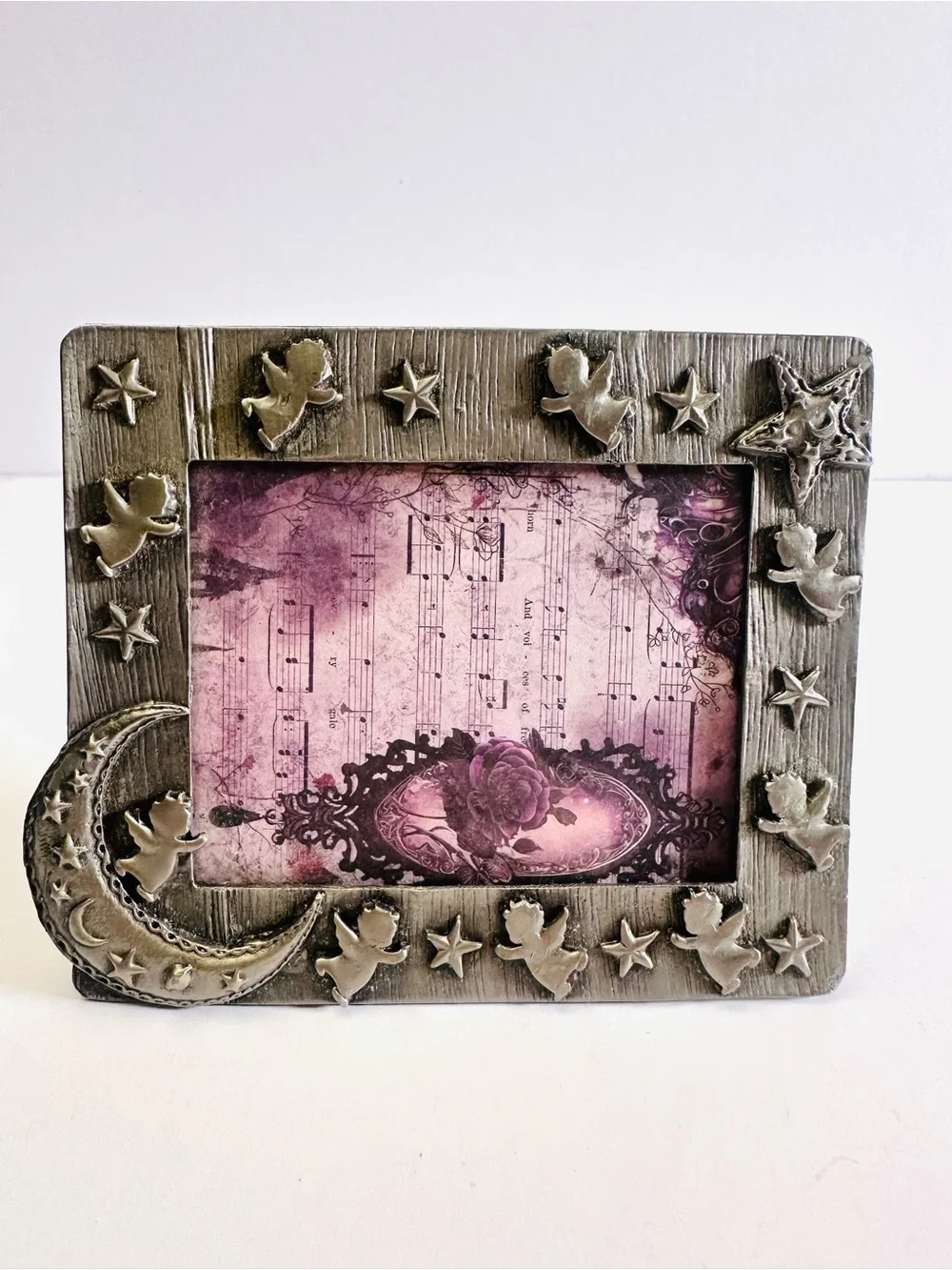 Victorian Revival Moon & Cherub Frame — Celestial Romance